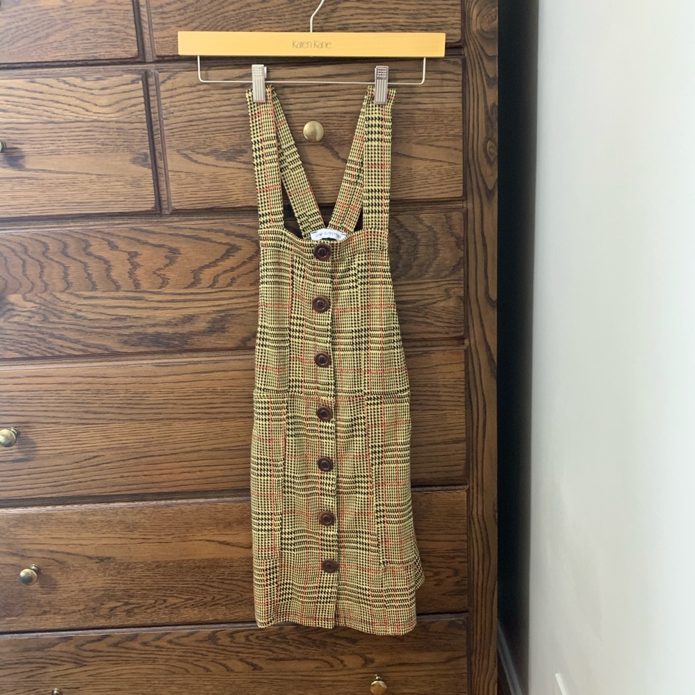 Urban outfitters pinafore / overalls in plaid